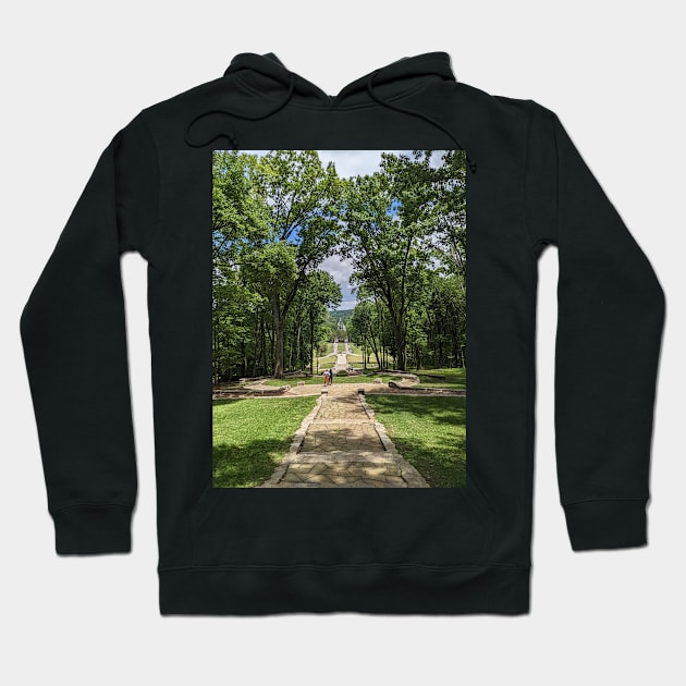 Looking Down the Percy Warner Staircase Hoodie by AustaArt